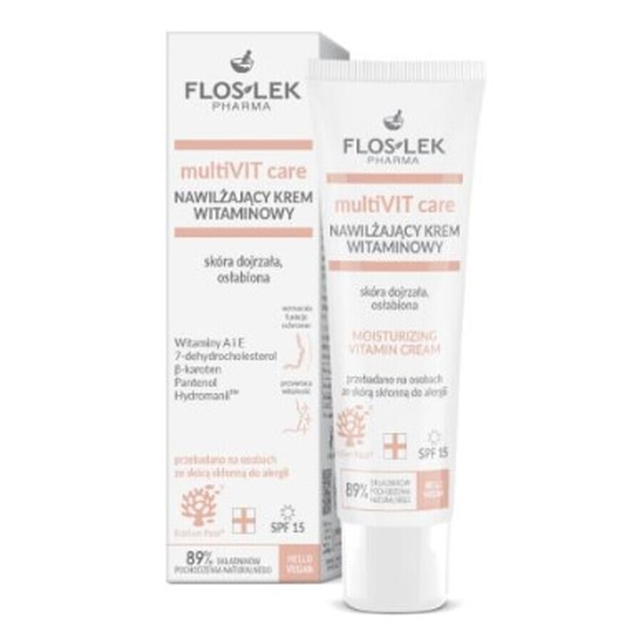 Buy Floslek Pharma Multivit Care, Moisturizing cream for mature, sagging skin, vitamins, 50 ml Floslek Pharma Multivit Care, Moisturizing cream for mature, sagging skin, vitamins, 50 ml
