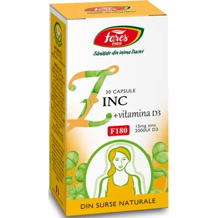 Zinc con Vitamina D3, 30 cápsulas, Fares
