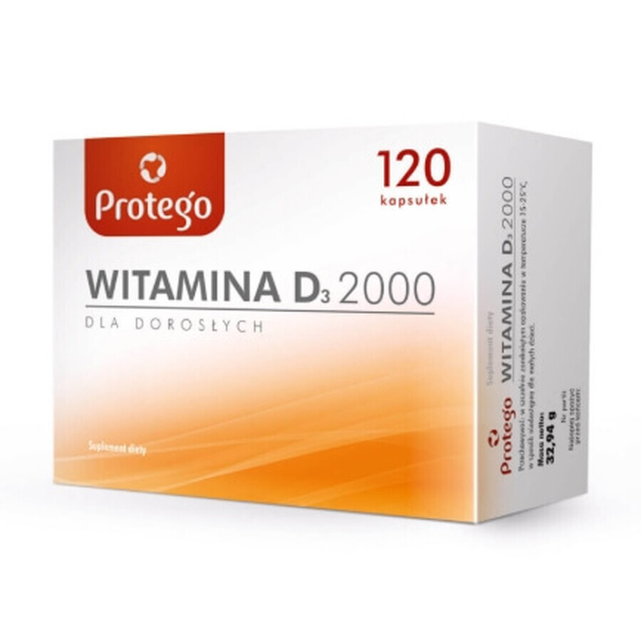 Protego Vitamina D 2000, 120 cápsulas