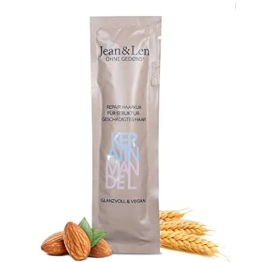 Jean amp; In, queratina amp; almendra, tratamiento capilar regenerador, 20ml