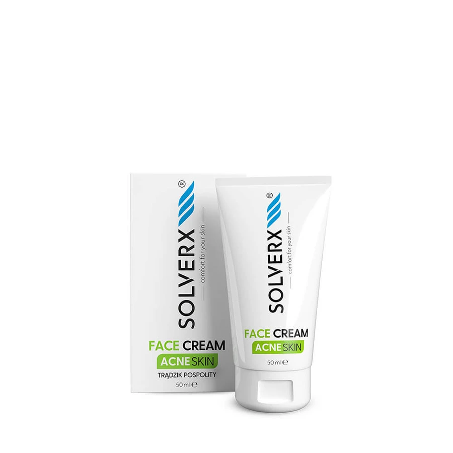 Solverx Acne Skin Gesichtscreme für Akne und fettige Haut, 50ml