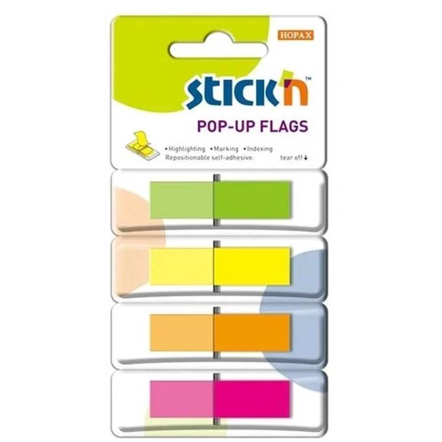 Index blocks on tray 45x12mm 4 colors, 160 pieces