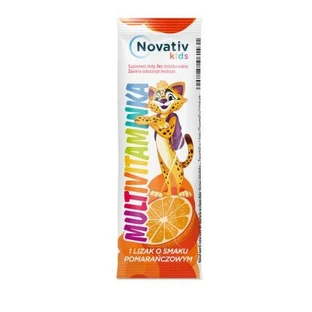 Novativ Kids Lolly Multivitaminen sinaasappelsmaak, 30 stuks