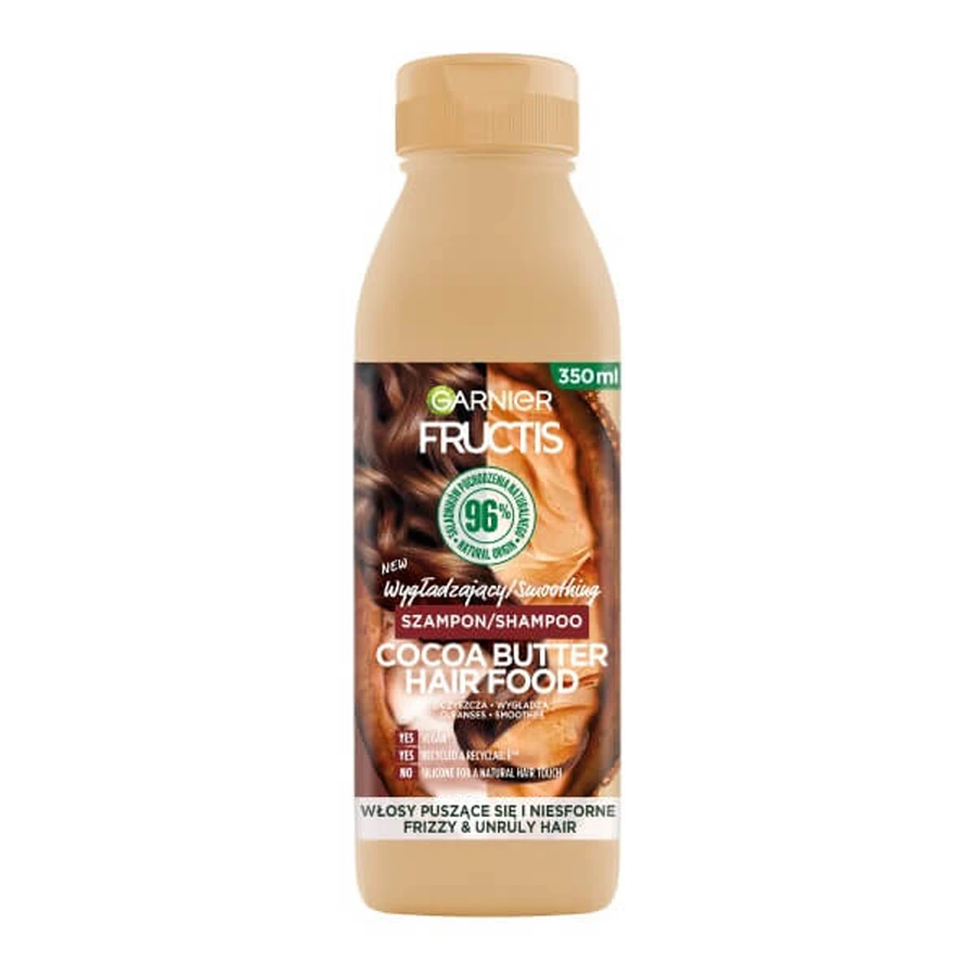 Garnier Fructis Fructis Cocoa Butter Hair Food Shampoo voor krullend haar, 350ml