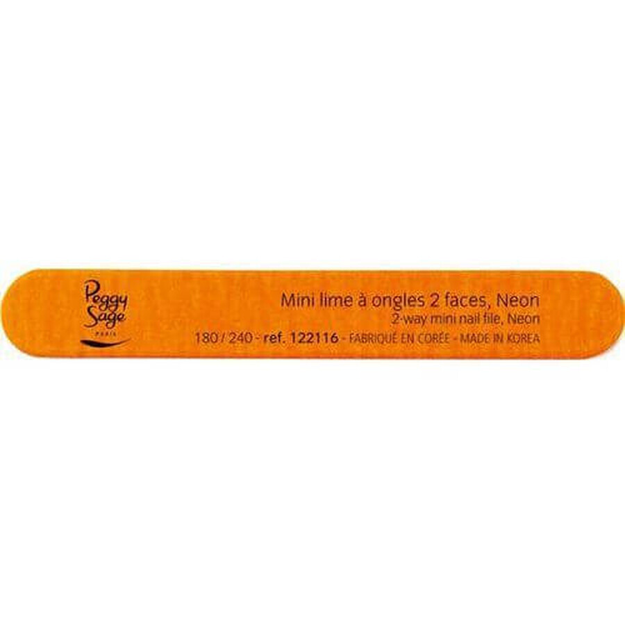 Cumpără Peggy Sage mini pilă de unghii dreaptă din hârtie 180/240 portocaliu, 1 buc Peggy Sage mini pilă de unghii dreaptă din hârtie 180/240 portocaliu, 1 buc
