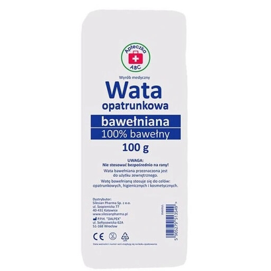 100% vată de bumbac, ABC First Aid Kit, 100g