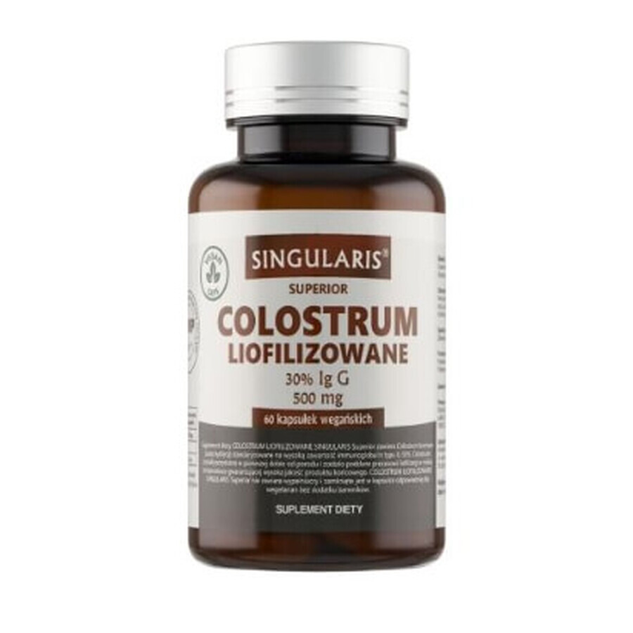 Singularis Calostro Liofilizado 30% Ig G 500mg, 60 cápsulas