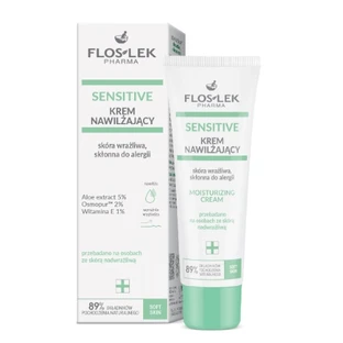 Flos-Lek Pharma Sensitive vochtinbrengende crème voor de gevoelige en allergiegevoelige huid, 50 ml