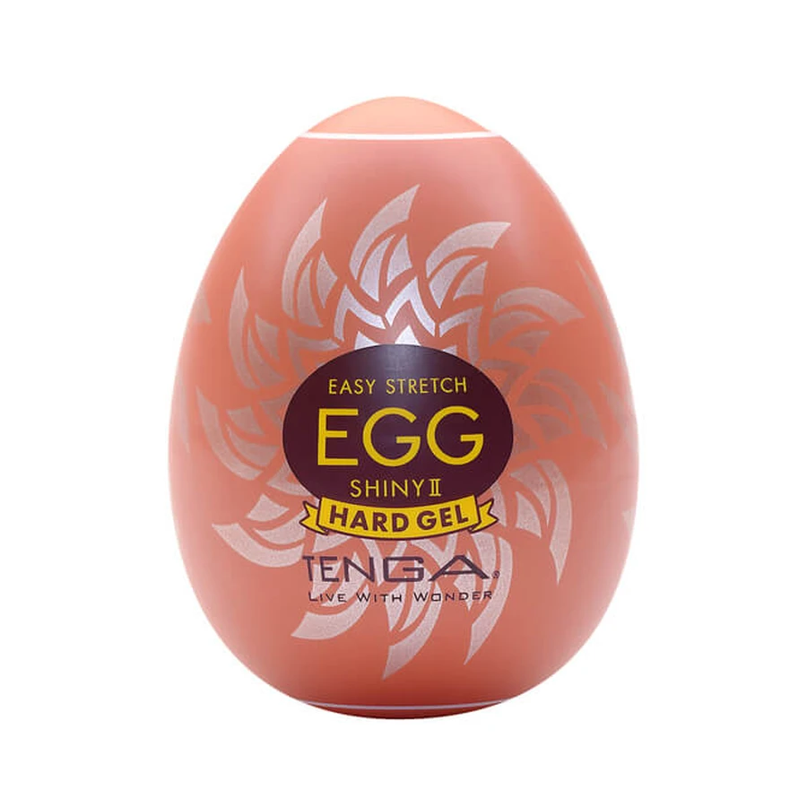 Tenga Easy Stretch Egg Shiny Shiny II Hard Gel Disposable Masturbator Egg-Shaped Disposable Masturbator