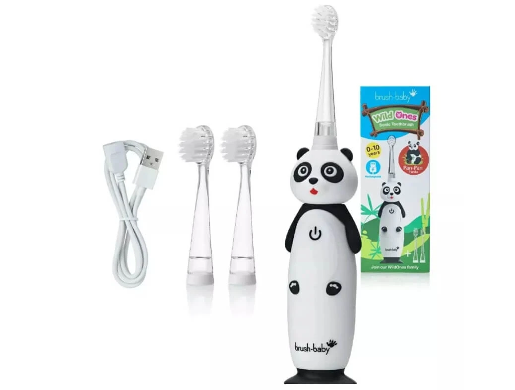Brush-Baby, Panda sonic toothbrush for children 0-10 years, 1 pc