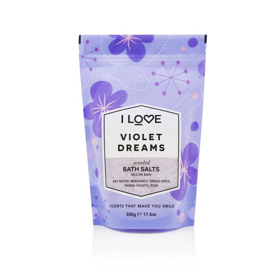 Comprar I Love Sales de Baño Perfumadas Sales de Baño Calmantes y Relajantes Sueños de Violeta, 500g I Love Sales de Baño Perfumadas Sales de Baño Calmantes y Relajantes Sueños de Violeta, 500g