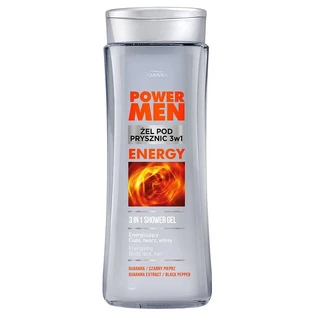 Joanna Power Men el pod prysznic 3w1 Energie zwarte peper en guarana, 300 ml