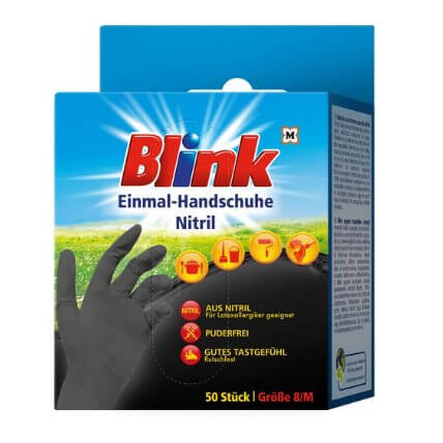 Blink, guanti monouso M, rosso, 50 pezzi