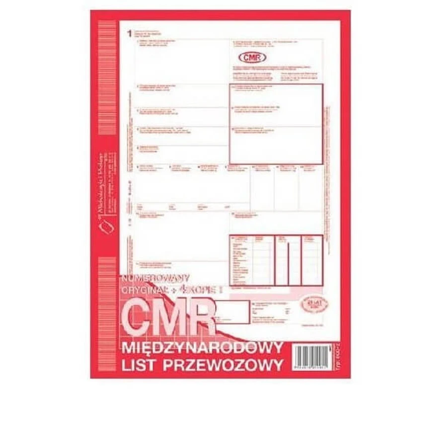 CMR Internationale vrachtbrief, 80 vellen
