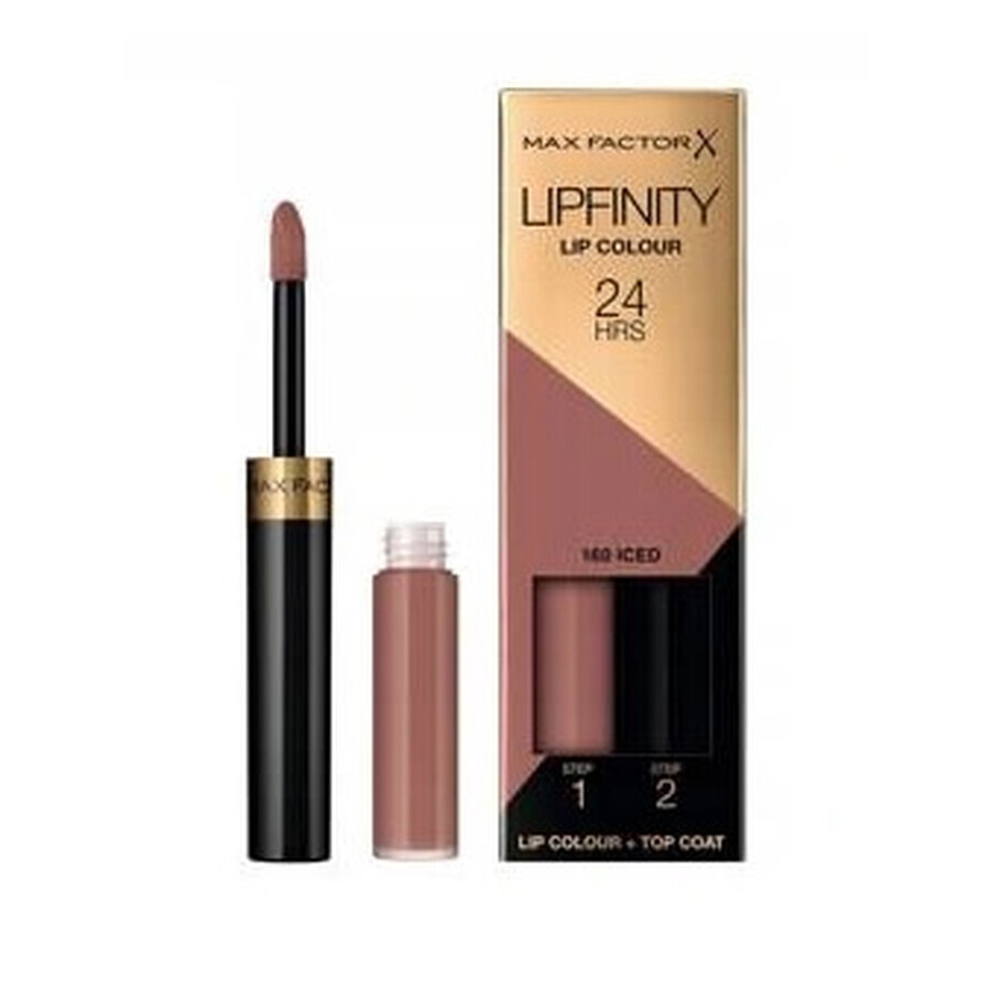 Boutique Max Factor Lipfinity Lip Colour Rouge à lèvres liquide 160 Iced, 4ml Max Factor Lipfinity Lip Colour Rouge à lèvres liquide 160 Iced, 4ml