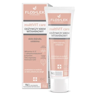 Floslek Pharma Multivit Pflege, Revitalisierende reife, geschwächte Haut, Vitamincreme, 50 ml