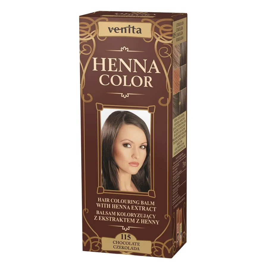 Venita Henna Loción Colorante con extracto de henna 115 Chocolate, 75ml
