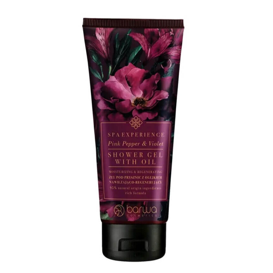 Gel douche hydratant et régénérant Barwa Spa Experience Pink Pepper amp ; Violet, 200ml