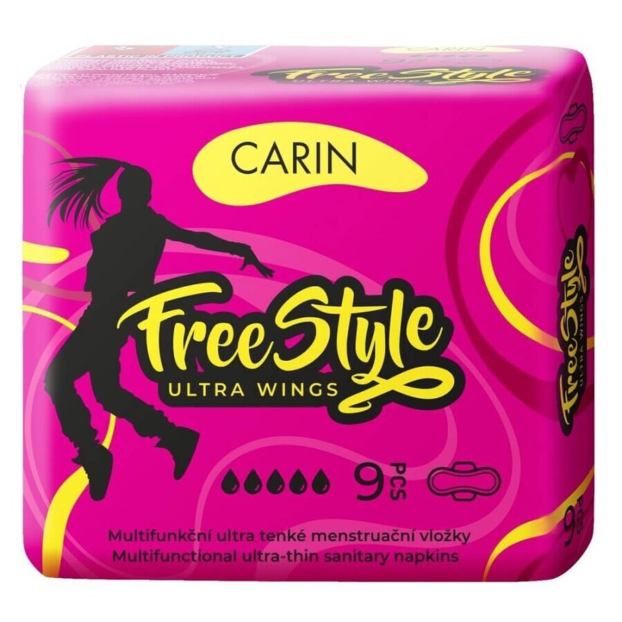 Acquista Asciugamani igienici Carin Freestyle Ultra Wings, 9 pezzi Asciugamani igienici Carin Freestyle Ultra Wings, 9 pezzi