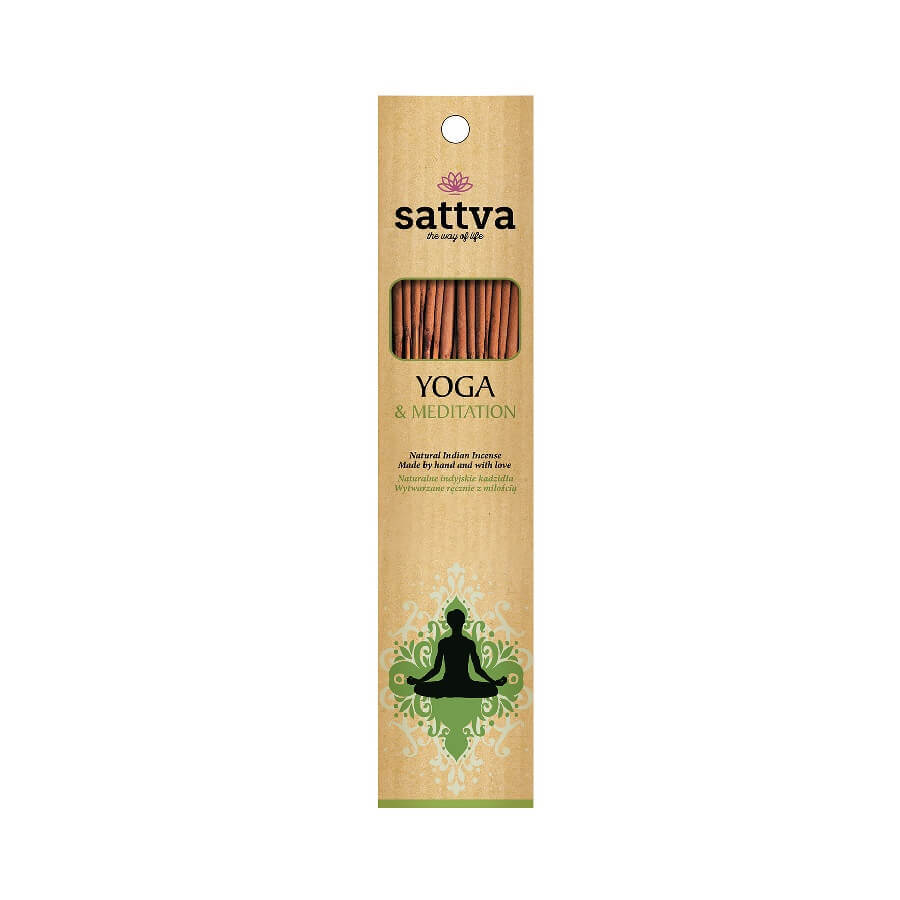 Sattva Natürliches Indisches Räucherwerk Yoga & Meditation, 15 Stück