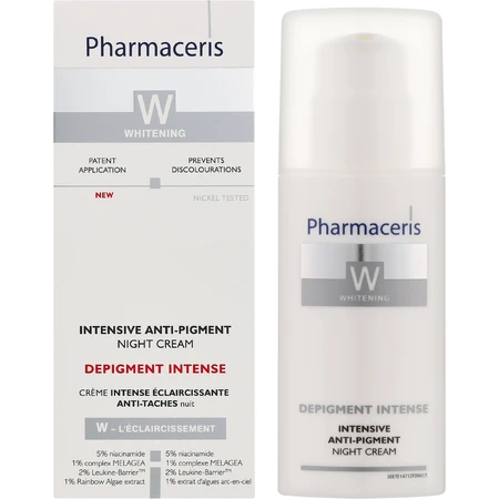Pharmaceris W Depigment Intense Crème de nuit intensive pour le blanchiment des taches, 50 ml