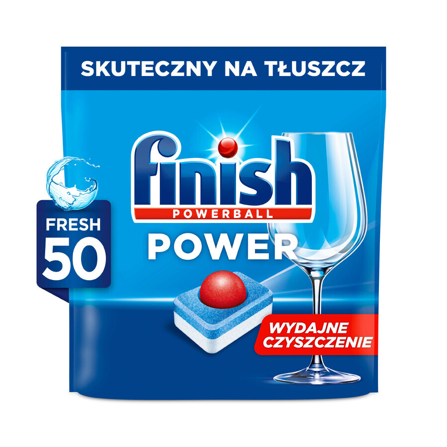 Finish Power All in 1 Dishwasher Fresh All in 1 Dishwasher Fresh Normal 50 pcs