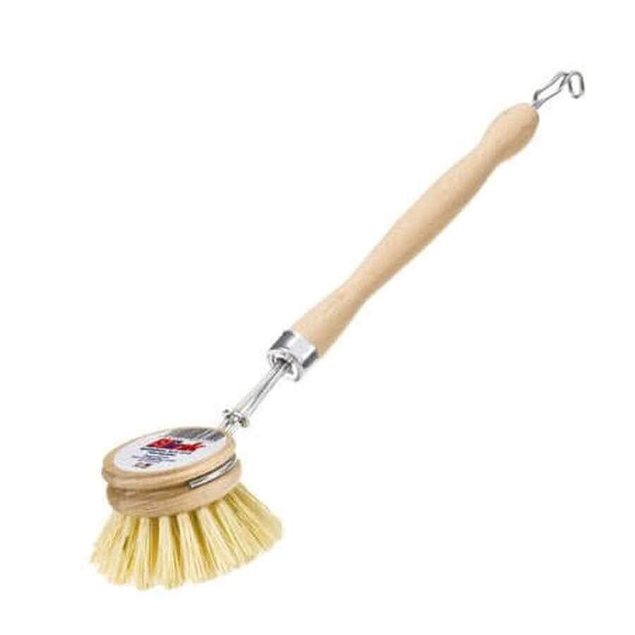 Blink, Wooden Dishwashing Brush with Rounded Wax, 1 pc