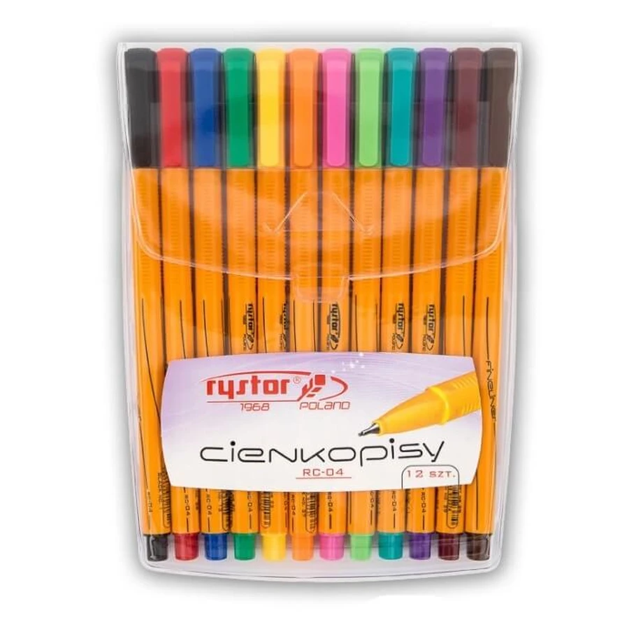 Rystor, Thin colored pencils, mixed colors, 12 pieces