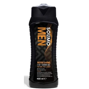 Solimo, gel de ducha refrescante para hombre, 400ml