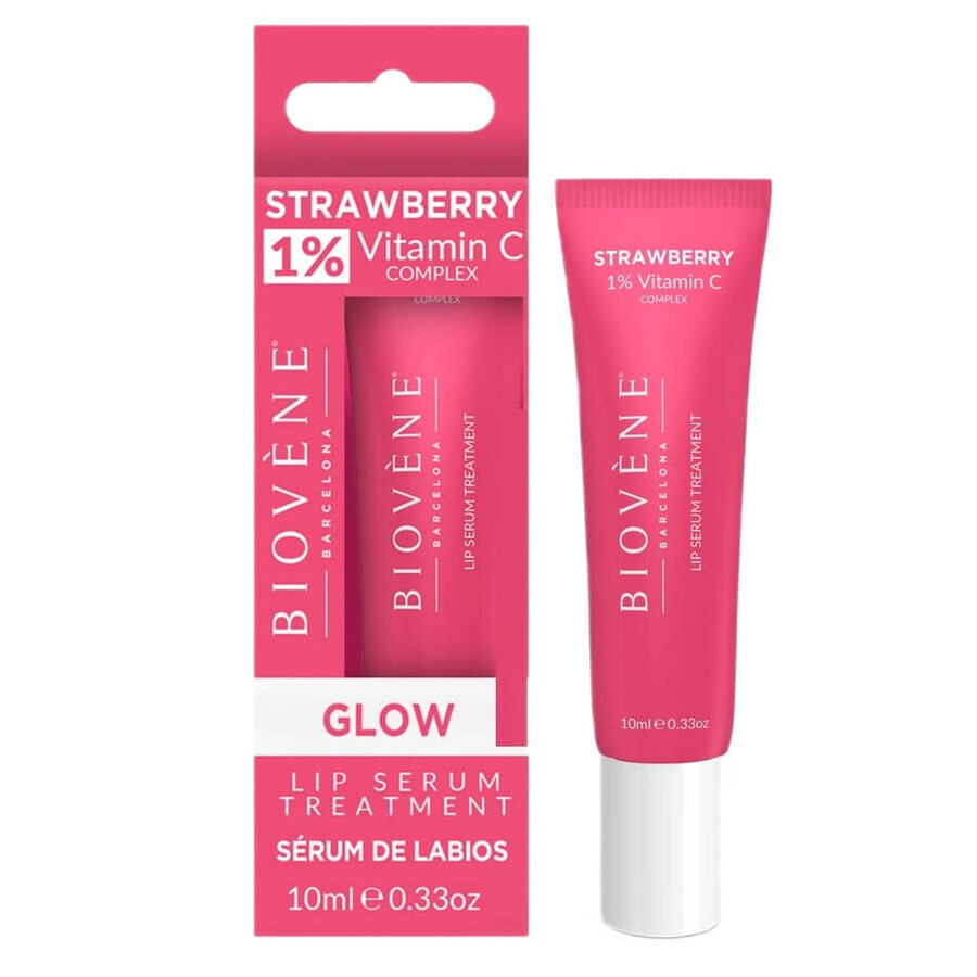 Biovene Strawberry Brightening Lip Serum mit 1% Vitamin C, 10ml