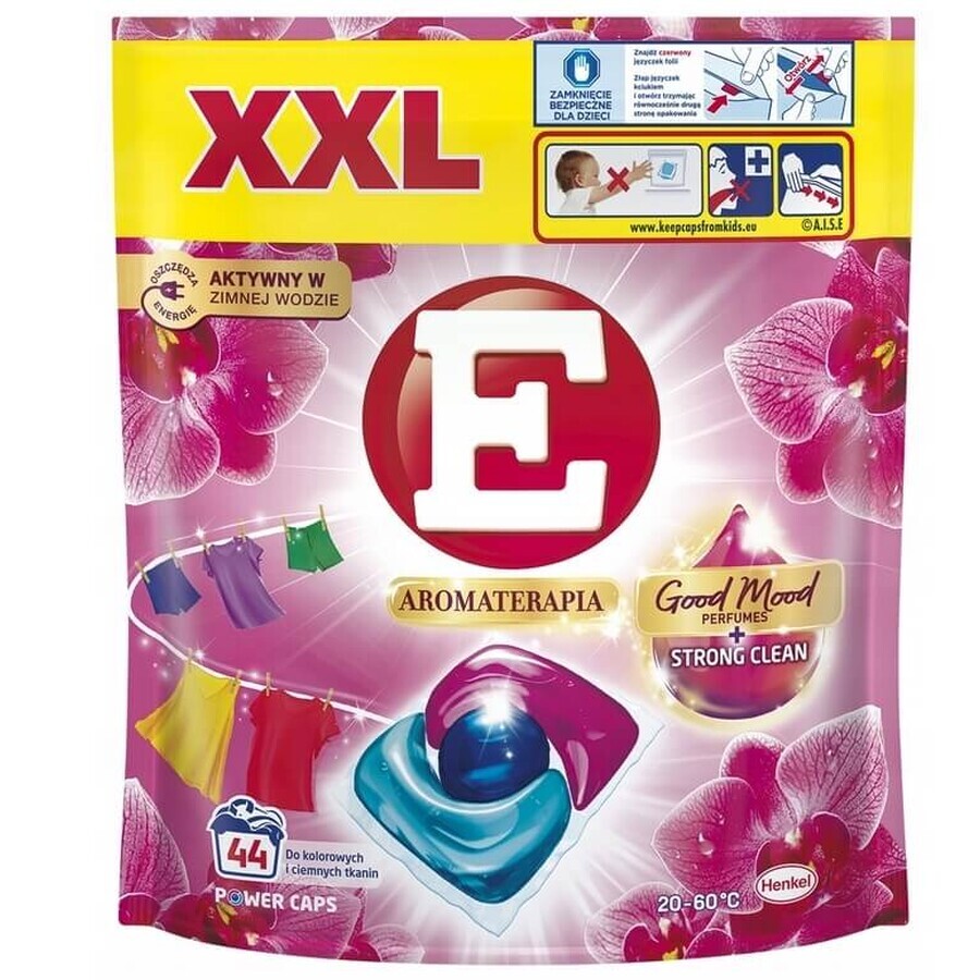 E Power Caps Aromatherapy Orchid Aromatherapy Orchid Capsules pour le lavage des tissus colorés et foncés, 44 pièces