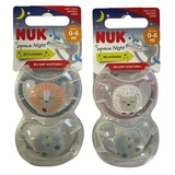 Nuk, silicone Space Night, pacifier. Gr.1, 2 pcs.