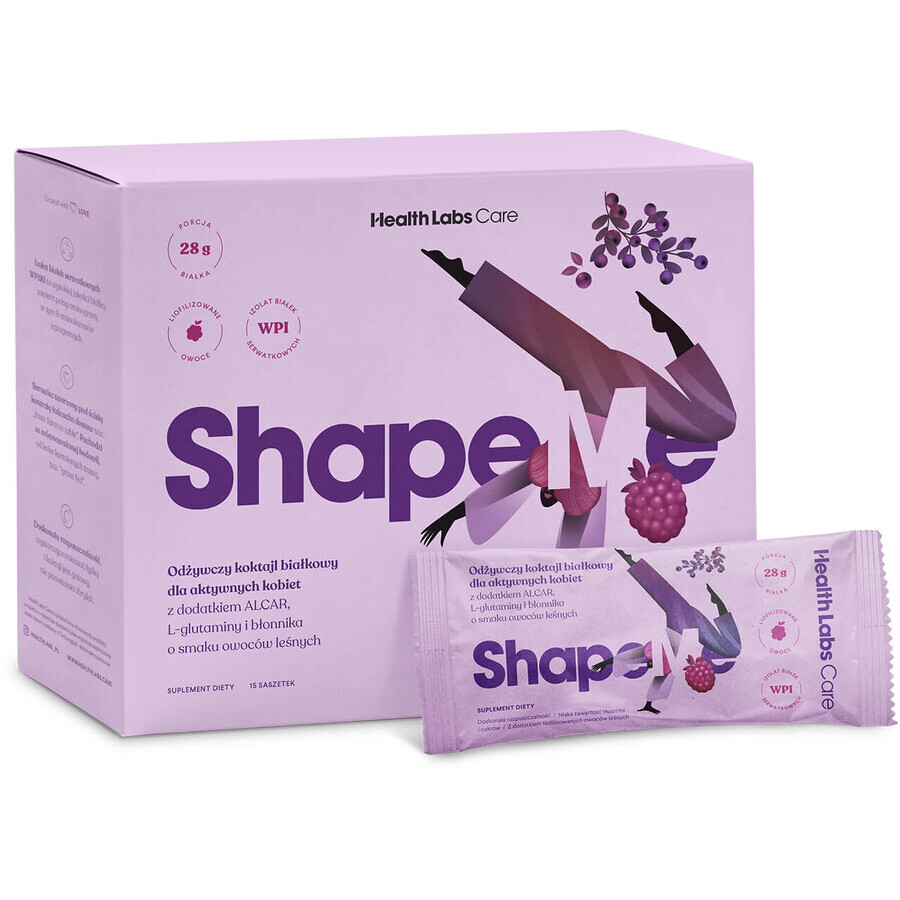 HealthLabs Shake protéiné pour femmes actives Lene fruit, 15 sachets