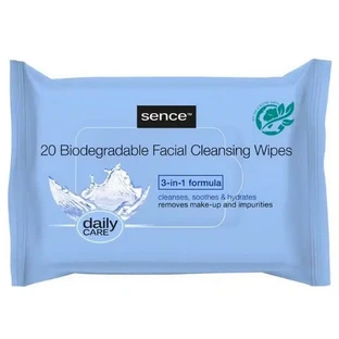 Sence, Facial cleansing wipes, normal skin, 20 pieces