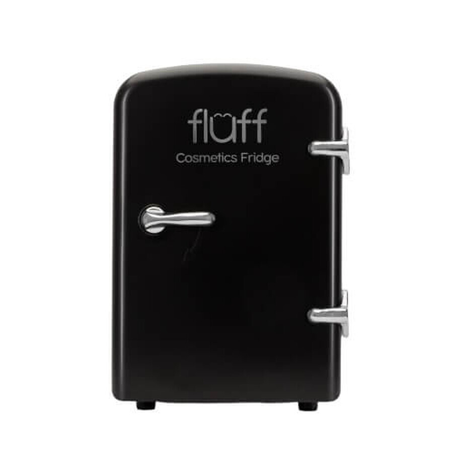 Fluff Cosmetics Fridge Réfrigérateur à cosmétiques avec logo argenté Noir mat