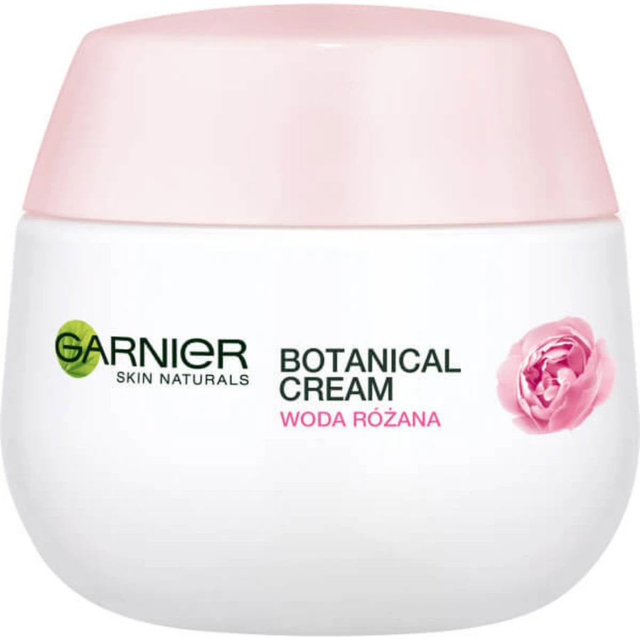 Garnier Crema Revitalizante Botánica para Piel Seca y Vital Agua de Rosas, 50ml