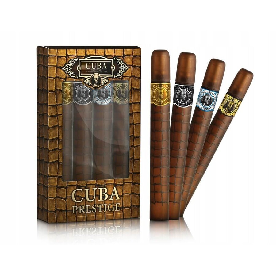 Cuba Prestige Set Classic Eau de Toilette 35ml + Black Eau de Toilette 35ml + Platinum Eau de Toilette 35ml + Legacy Eau de Toilette 35ml