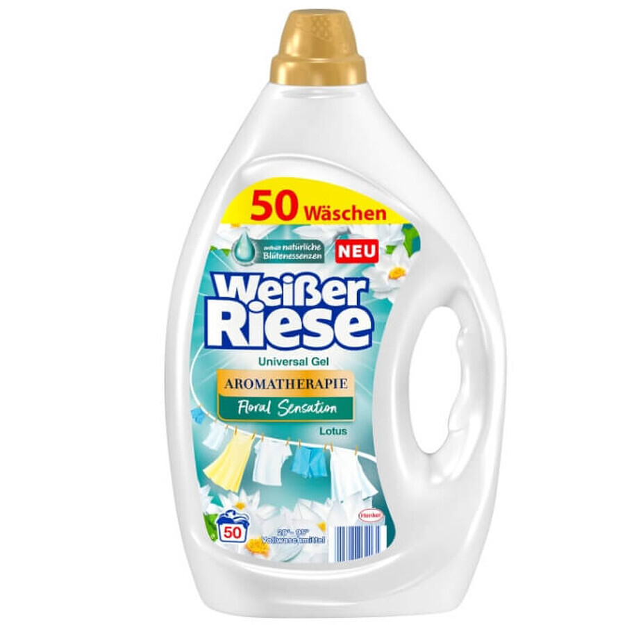 Weißer Riese sapone universale aromaterapico per bucato all'olio di loto e mandorle, 2,25 l