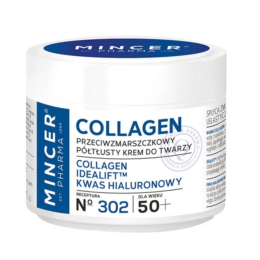 Mincer Pharma Collagen 50+ Post-Wrinkle Anti-Falten Gesichtscreme Nr.302, 50ml