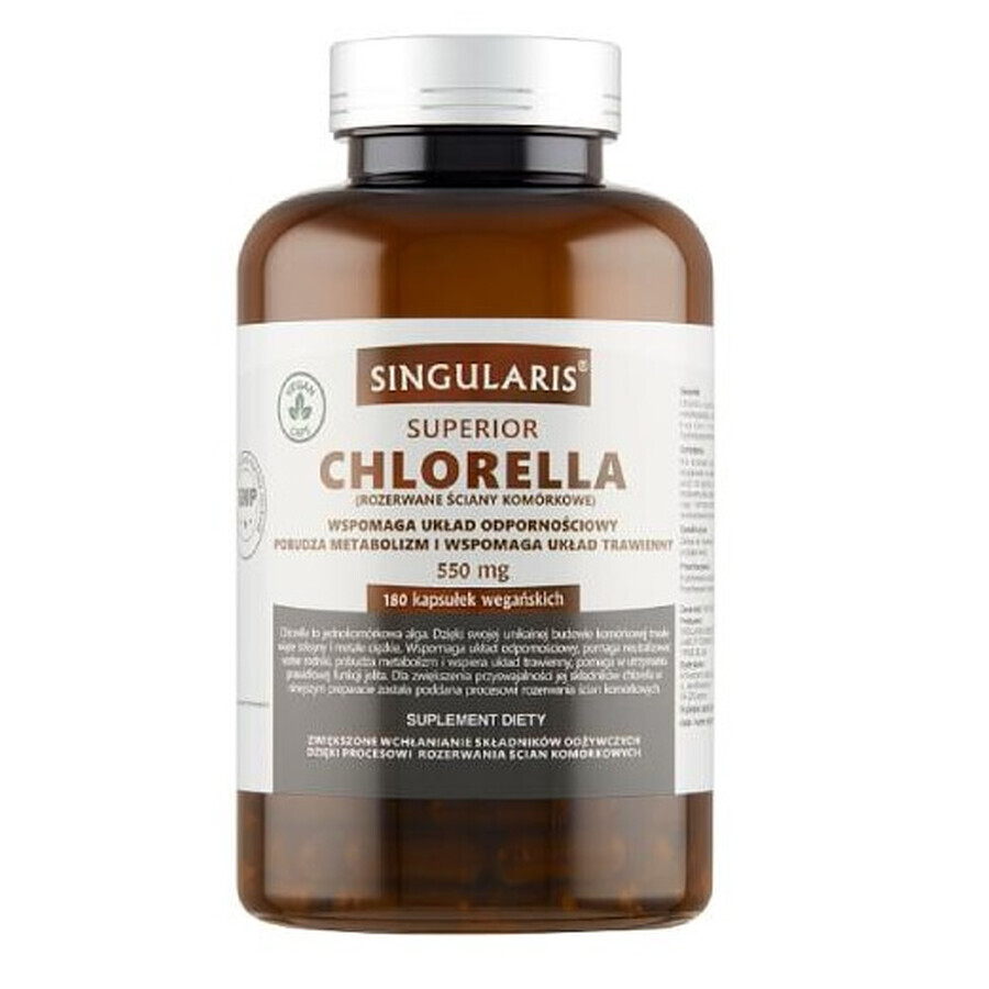 Singularis Chlorella 550mg, 180 capsules