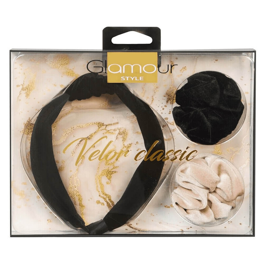 Glamour Velor Classic wax headband set + 2x wrap
