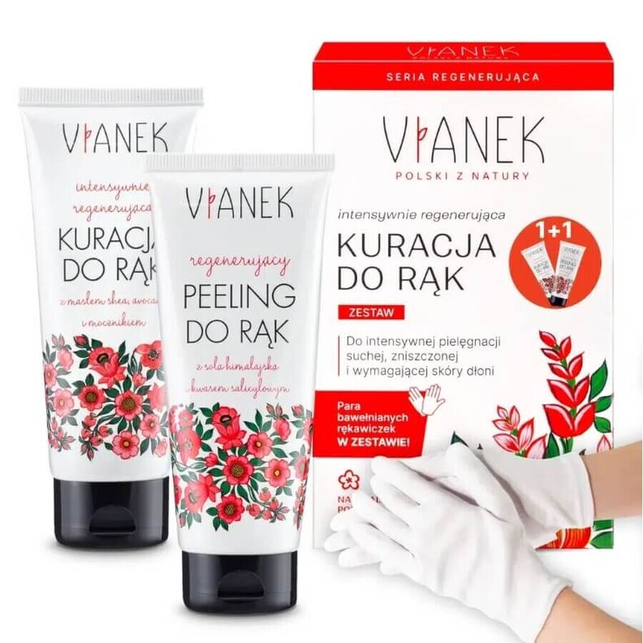 Vianek, Intensive Regenerative Skin Care Set 75 ml + peeling 70 g