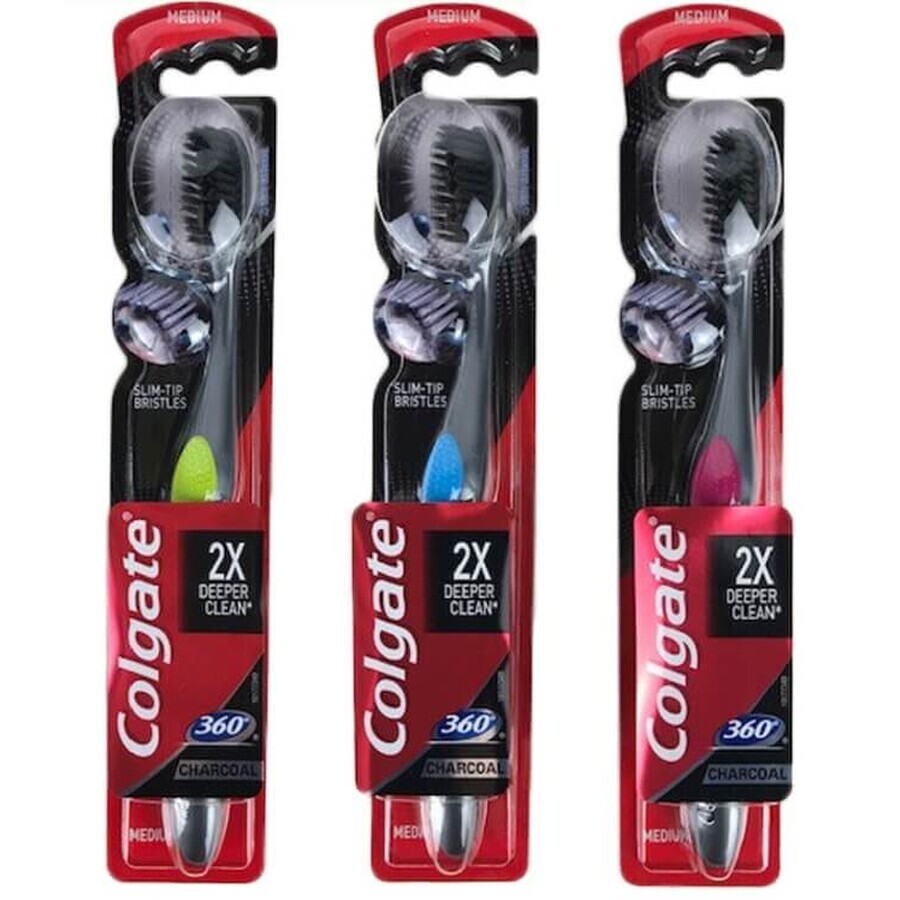 Colgate, spazzolino da denti, nero, medio, 1 pz.