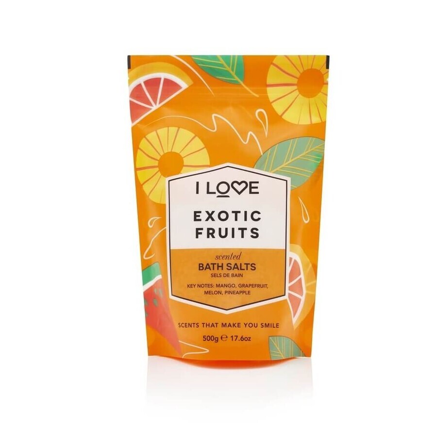 I Love Scented Kalmerende Ontspannende Badzout Exotisch Fruit, 500g