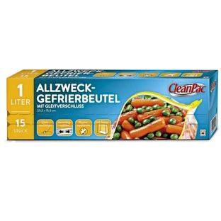CleanPac, universal freezer bags, 15x 1l