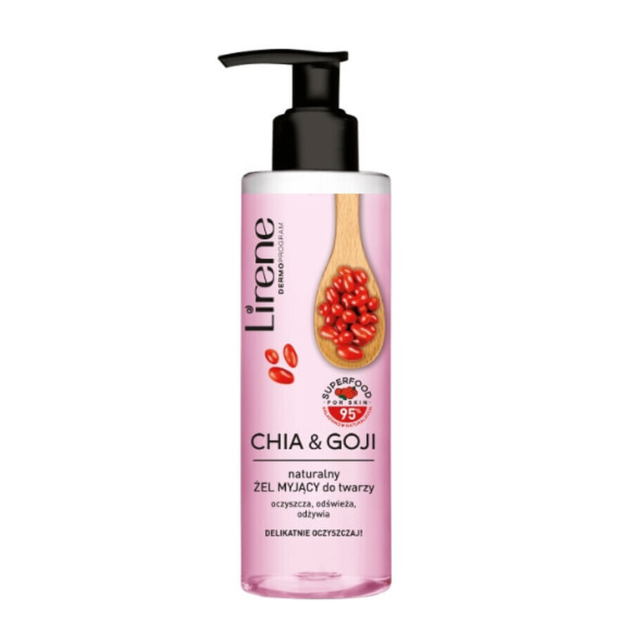 Lirene, Super Food, lavado de cara el, chia goji, 190 ml