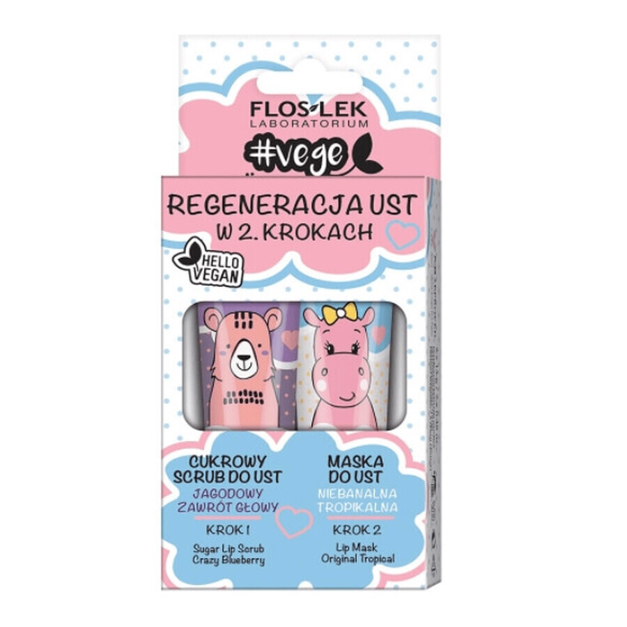 Buy Flos-Lek, Vege Lip Care, Lip Regeneration Set in 2 colors, 2 x 14g Flos-Lek, Vege Lip Care, Lip Regeneration Set in 2 colors, 2 x 14g