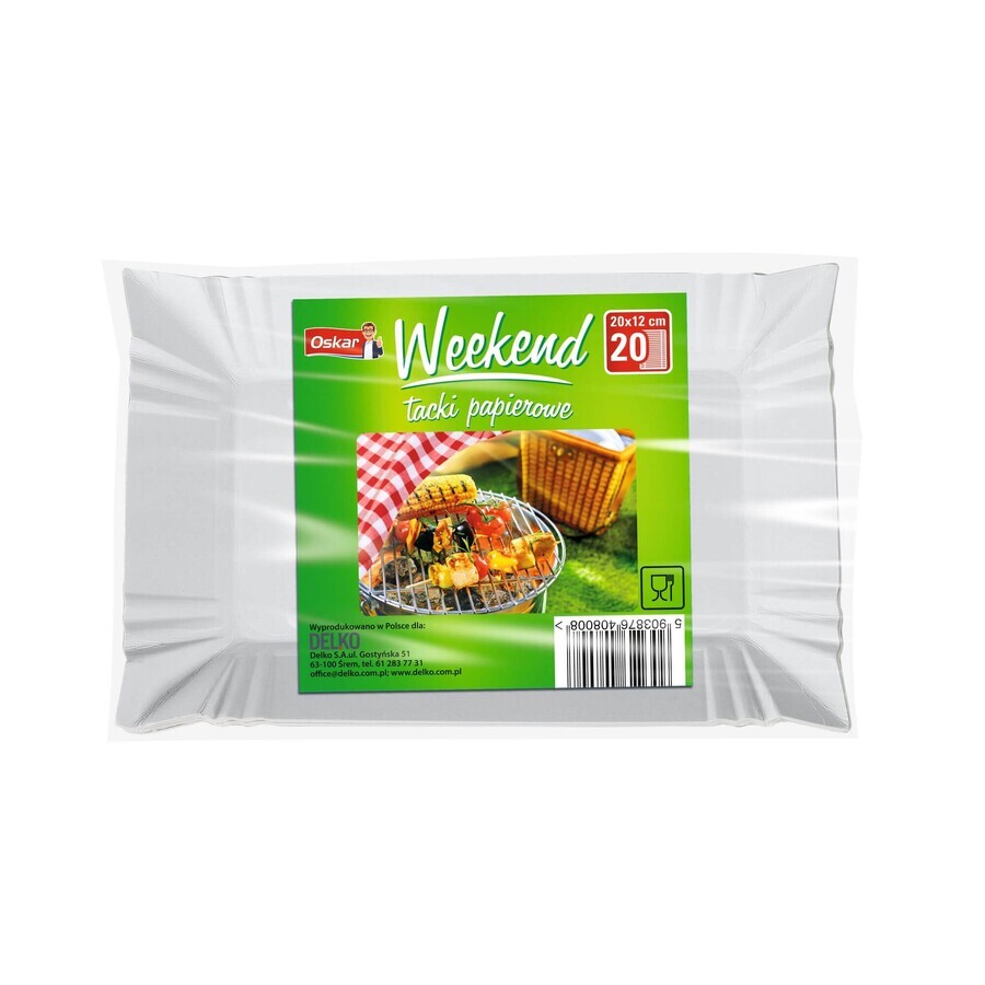 Buy Oskar, Weekend Cardboard trays, 20 pieces Oskar, Weekend Cardboard trays, 20 pieces