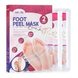 Janolia, Masque de gommage des pieds à la lavande et à la rose, 2 paires