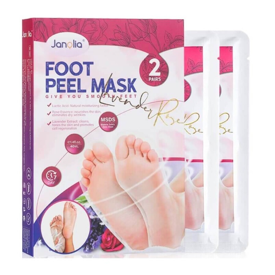 Buy Janolia, Foot Peeling Mask with Lavender and Rose, 2 pairs Janolia, Foot Peeling Mask with Lavender and Rose, 2 pairs